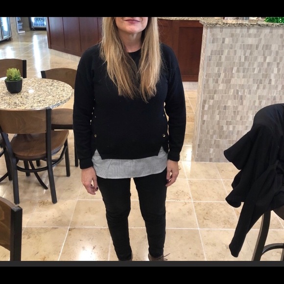 NWT Jeannie black sweater top - Picture 2 of 2